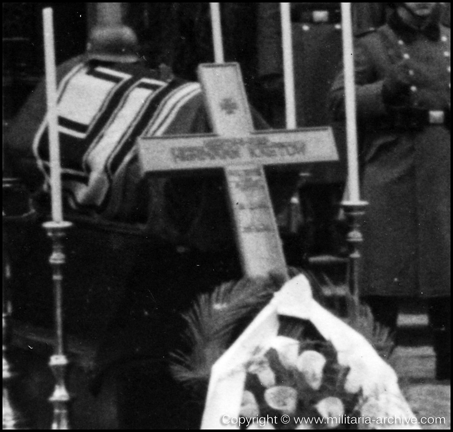 Polizei Bataillon 106, 9.Komp, Krakau, Poland 1940. Funeral of Polizei-Wachtmeister Hermann Christian Kaetow, died 23.02.1940, Witkowice bei Krakau.