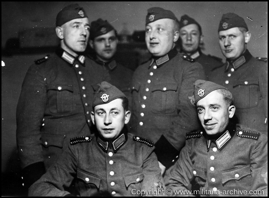 Polizei Bataillon 106, 9.Komp, Krakau, Poland 1940. W. d. R. Eugen Ohliger, front left.