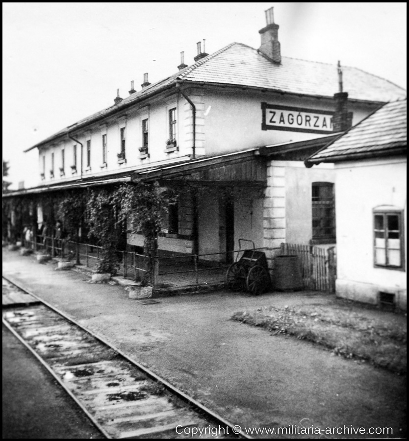 Polizei Bataillon 106, 9.Komp, Zagórzany, Poland 1940. Bahnhof 