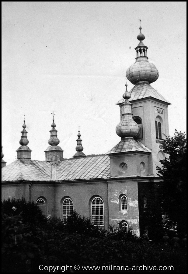Polizei Bataillon 106, 9.Komp, Church of the Epiphany in Lower Krynica, Poland 1940.
