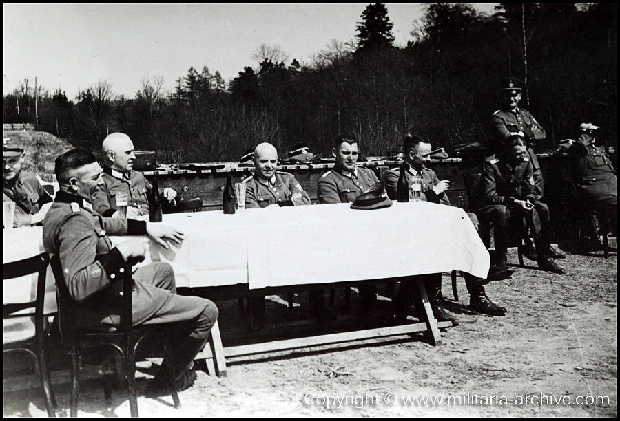 Pol.-Batl.205 Bataillonskommandeur Major d.SchP. Max Stahl at Shooting exercise Kladno April-May 1940