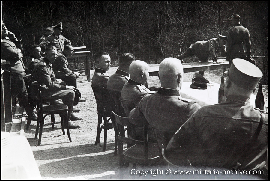 Pol.-Batl.205 Bataillonskommandeur Major d.SchP. Max Stahl at Shooting exercise Kladno April-May 1940