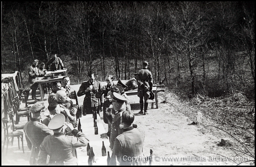 Pol.-Batl.205 Bataillonskommandeur Major d.SchP. Max Stahl at Shooting exercise Kladno April-May 1940
