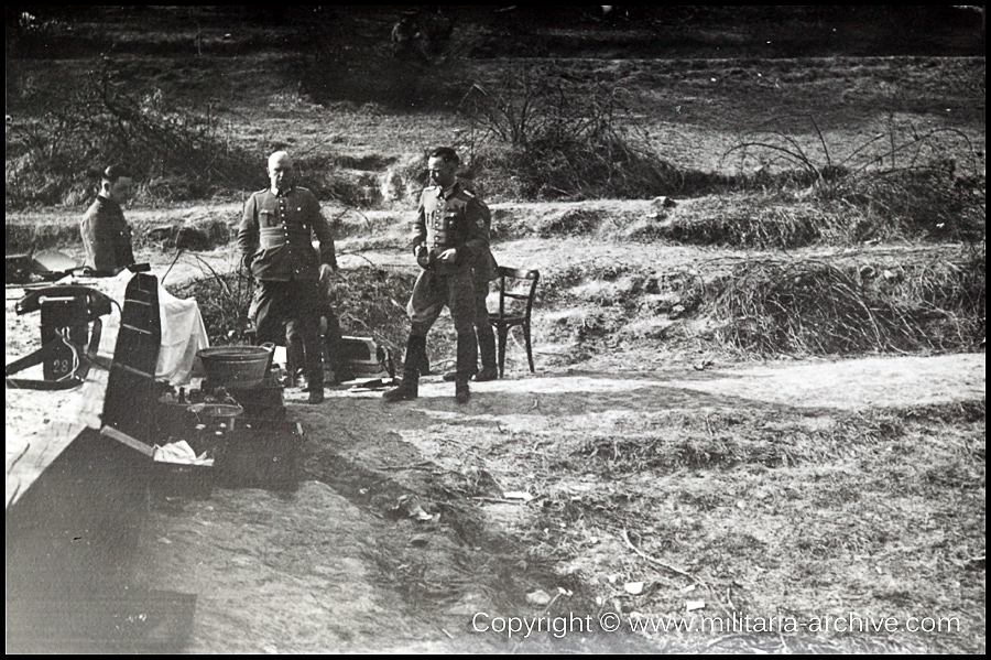 Pol.-Batl.205 Bataillonskommandeur Major d.SchP. Max Stahl at Shooting exercise Kladno April-May 1940