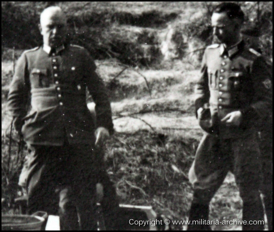 Pol.-Batl.205 Bataillonskommandeur Major d.SchP. Max Stahl at Shooting exercise Kladno April-May 1940