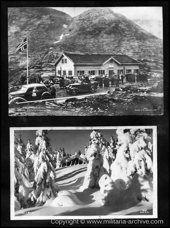 Polizei-Bataillon 251 1940 - 1941. 'Andalsnes Trollstigrestauranten'.