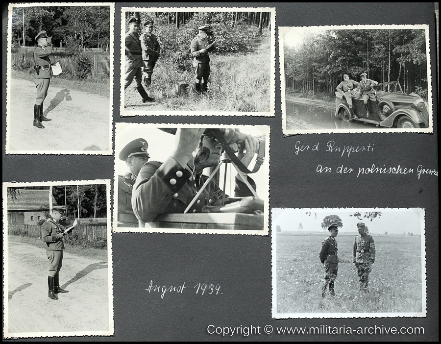 Polizei Leutnant Gerd Baum, March 1939 - 1943 (Field exercises Polish border August 1939)