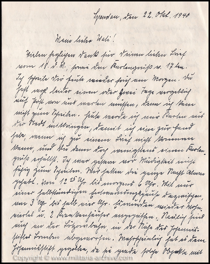 Collection of over180 items of Feldpost, Letters, Postcards, Telegraphs belonging to Polizei Obersekretär Adolf Meinke. The period covered includes 3.Komp, Pol.Btl.181, Polizei-Bataillon 2, 1. Kompanie Pol.Rgt 1, Pol.Rgt 14.