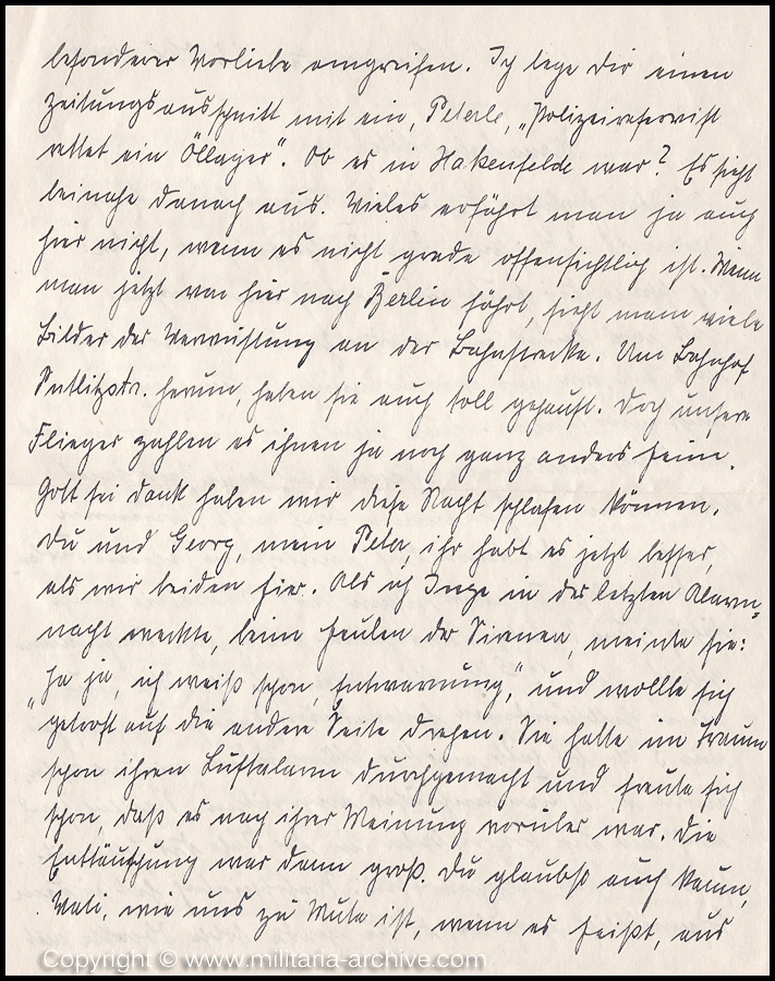 Collection of over180 items of Feldpost, Letters, Postcards, Telegraphs belonging to Polizei Obersekretär Adolf Meinke. The period covered includes 3.Komp, Pol.Btl.181, Polizei-Bataillon 2, 1. Kompanie Pol.Rgt 1, Pol.Rgt 14.