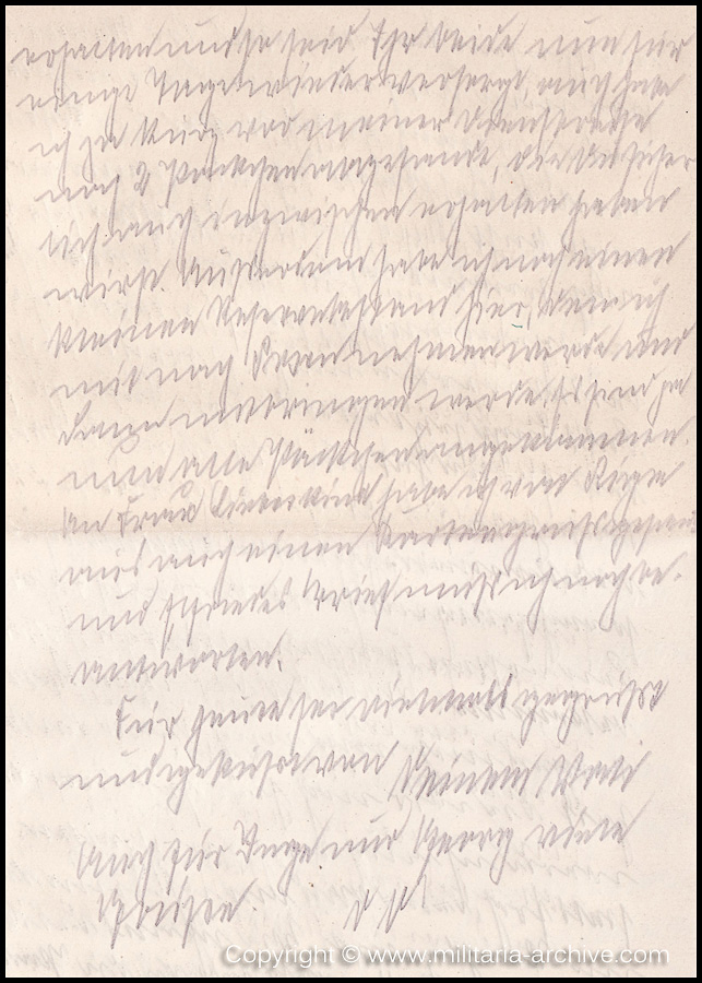 Collection of over180 items of Feldpost, Letters, Postcards, Telegraphs belonging to Polizei Obersekretär Adolf Meinke. The period covered includes 3.Komp, Pol.Btl.181, Polizei-Bataillon 2, 1. Kompanie Pol.Rgt 1, Pol.Rgt 14.