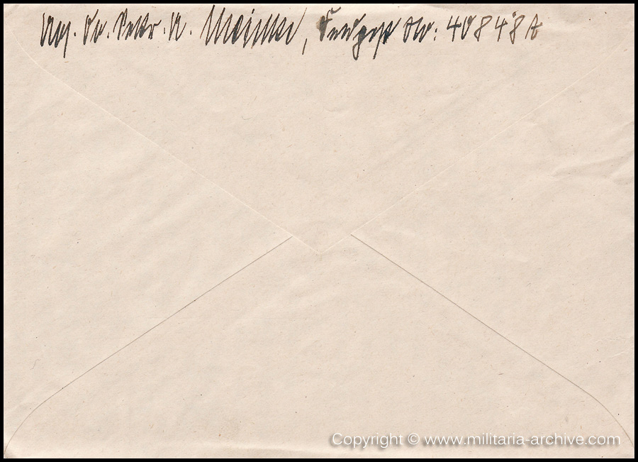 Collection of over180 items of Feldpost, Letters, Postcards, Telegraphs belonging to Polizei Obersekretär Adolf Meinke. The period covered includes 3.Komp, Pol.Btl.181, Polizei-Bataillon 2, 1. Kompanie Pol.Rgt 1, Pol.Rgt 14.