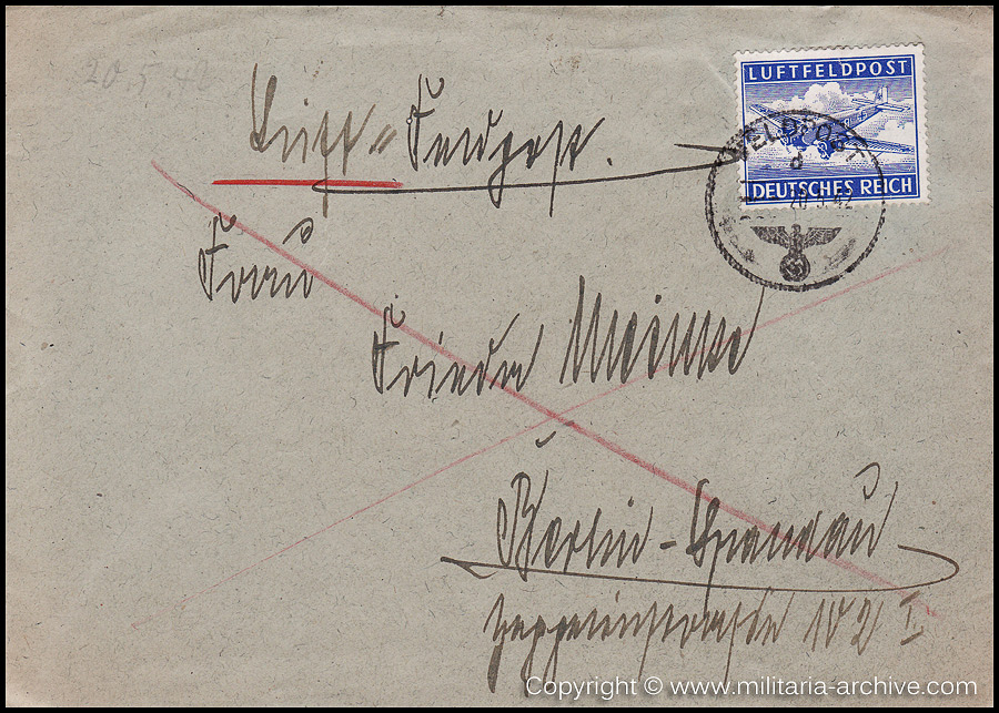 Collection of over180 items of Feldpost, Letters, Postcards, Telegraphs belonging to Polizei Obersekretär Adolf Meinke. The period covered includes 3.Komp, Pol.Btl.181, Polizei-Bataillon 2, 1. Kompanie Pol.Rgt 1, Pol.Rgt 14.