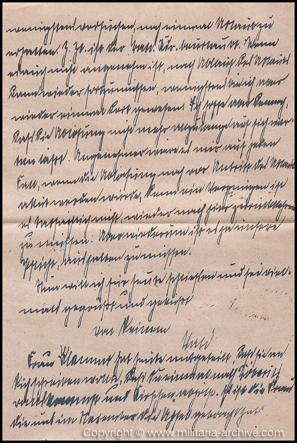 Collection of over180 items of Feldpost, Letters, Postcards, Telegraphs belonging to Polizei Obersekretär Adolf Meinke. The period covered includes 3.Komp, Pol.Btl.181, Polizei-Bataillon 2, 1. Kompanie Pol.Rgt 1, Pol.Rgt 14.