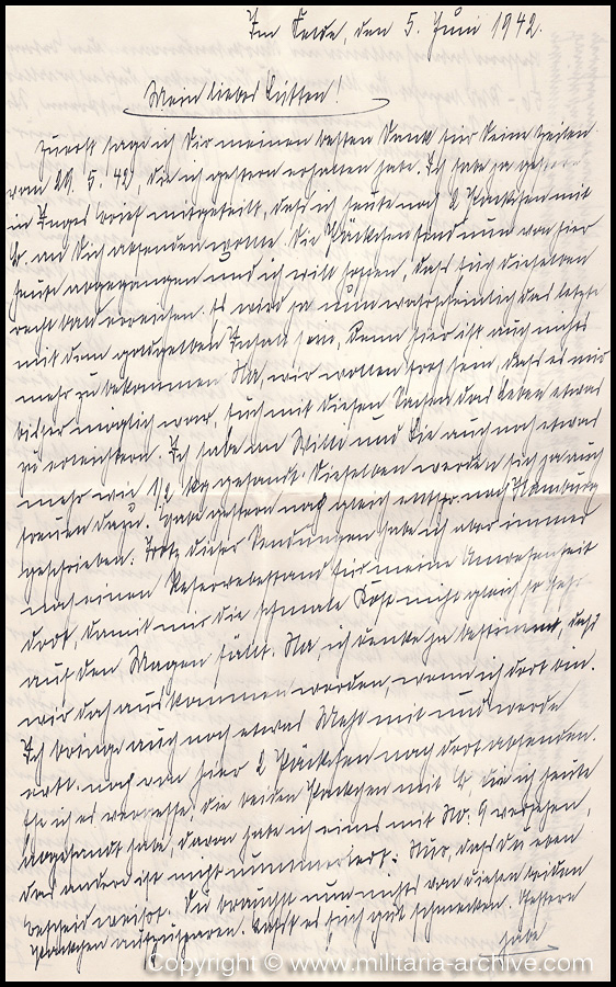 Collection of over180 items of Feldpost, Letters, Postcards, Telegraphs belonging to Polizei Obersekretär Adolf Meinke. The period covered includes 3.Komp, Pol.Btl.181, Polizei-Bataillon 2, 1. Kompanie Pol.Rgt 1, Pol.Rgt 14.