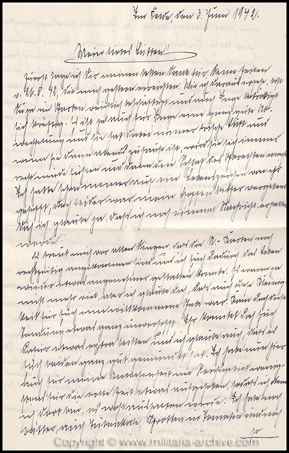 Collection of over180 items of Feldpost, Letters, Postcards, Telegraphs belonging to Polizei Obersekretär Adolf Meinke. The period covered includes 3.Komp, Pol.Btl.181, Polizei-Bataillon 2, 1. Kompanie Pol.Rgt 1, Pol.Rgt 14.