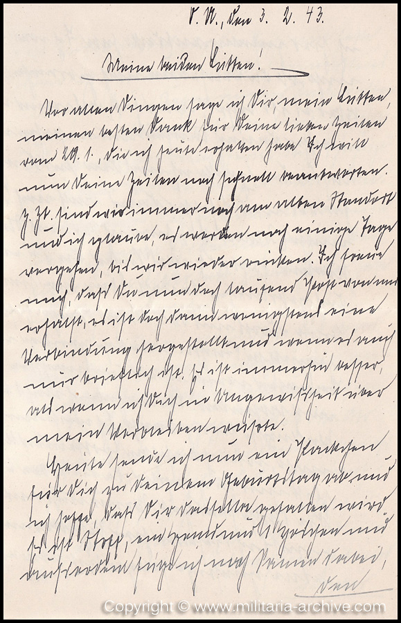 Collection of over180 items of Feldpost, Letters, Postcards, Telegraphs belonging to Polizei Obersekretär Adolf Meinke. The period covered includes 3.Komp, Pol.Btl.181, Polizei-Bataillon 2, 1. Kompanie Pol.Rgt 1, Pol.Rgt 14.