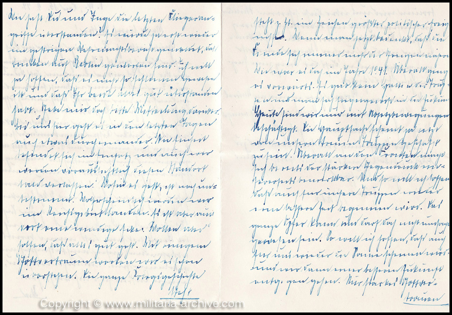 Collection of over180 items of Feldpost, Letters, Postcards, Telegraphs belonging to Polizei Obersekretär Adolf Meinke. The period covered includes 3.Komp, Pol.Btl.181, Polizei-Bataillon 2, 1. Kompanie Pol.Rgt 1, Pol.Rgt 14.