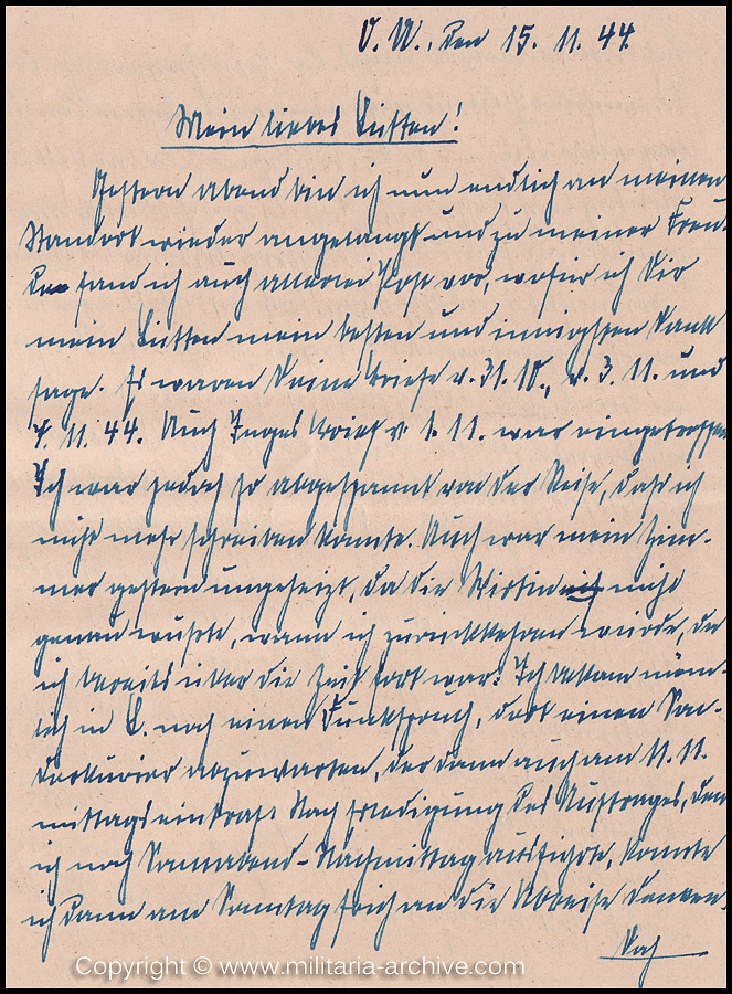 Collection of over180 items of Feldpost, Letters, Postcards, Telegraphs belonging to Polizei Obersekretär Adolf Meinke. The period covered includes 3.Komp, Pol.Btl.181, Polizei-Bataillon 2, 1. Kompanie Pol.Rgt 1, Pol.Rgt 14.