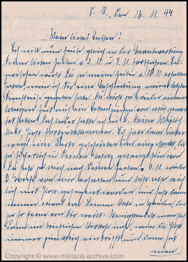 Collection of over180 items of Feldpost, Letters, Postcards, Telegraphs belonging to Polizei Obersekretär Adolf Meinke. The period covered includes 3.Komp, Pol.Btl.181, Polizei-Bataillon 2, 1. Kompanie Pol.Rgt 1, Pol.Rgt 14.