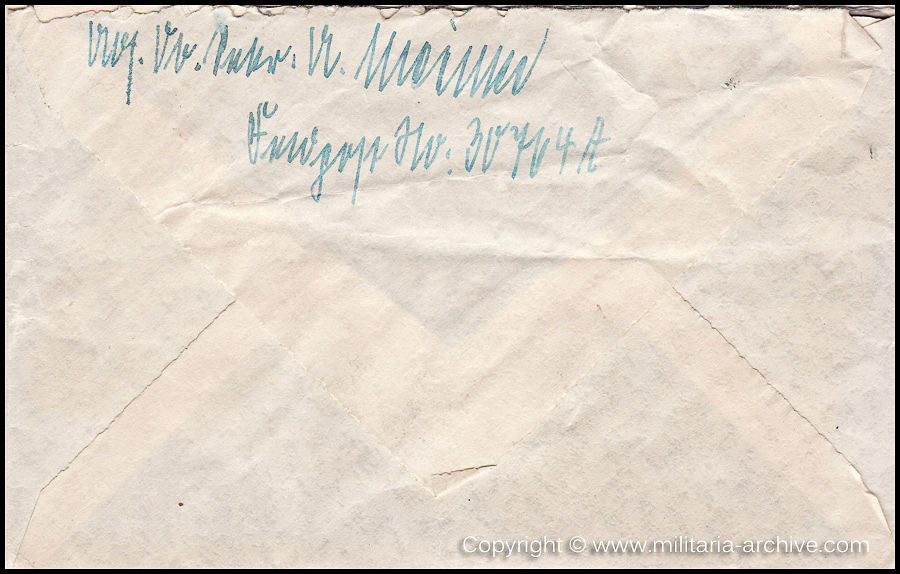 Collection of over180 items of Feldpost, Letters, Postcards, Telegraphs belonging to Polizei Obersekretär Adolf Meinke. The period covered includes 3.Komp, Pol.Btl.181, Polizei-Bataillon 2, 1. Kompanie Pol.Rgt 1, Pol.Rgt 14.