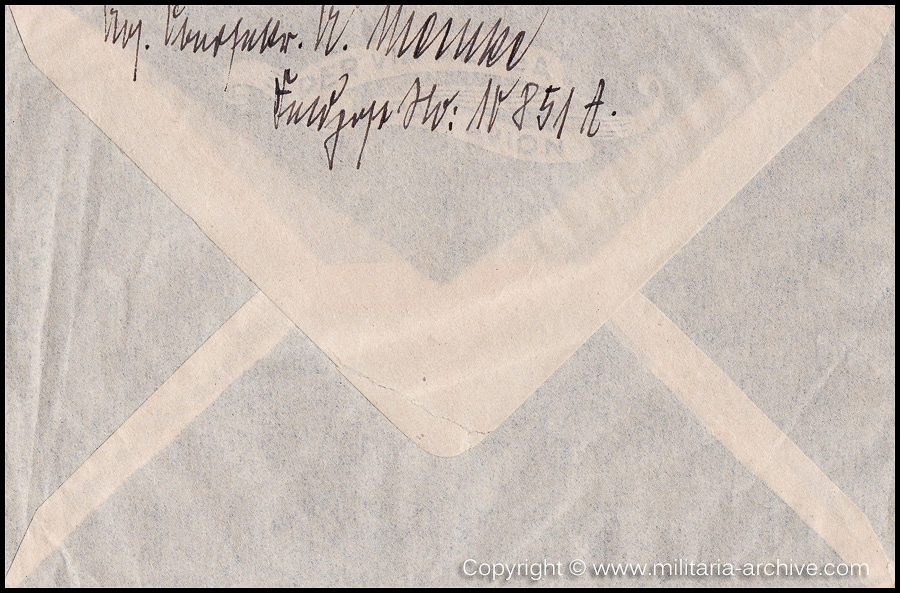 Collection of over180 items of Feldpost, Letters, Postcards, Telegraphs belonging to Polizei Obersekretär Adolf Meinke. The period covered includes 3.Komp, Pol.Btl.181, Polizei-Bataillon 2, 1. Kompanie Pol.Rgt 1, Pol.Rgt 14.