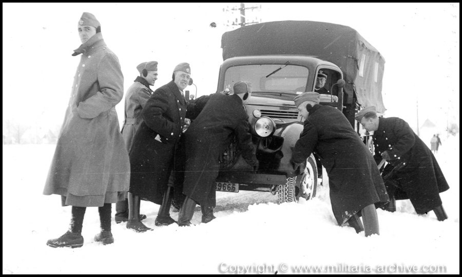 Polizei Bataillon 310, 1.Komp 1941 - 1942 'Erste Fahrt über die Grenze (in) hohem Schnee umgekehrt'