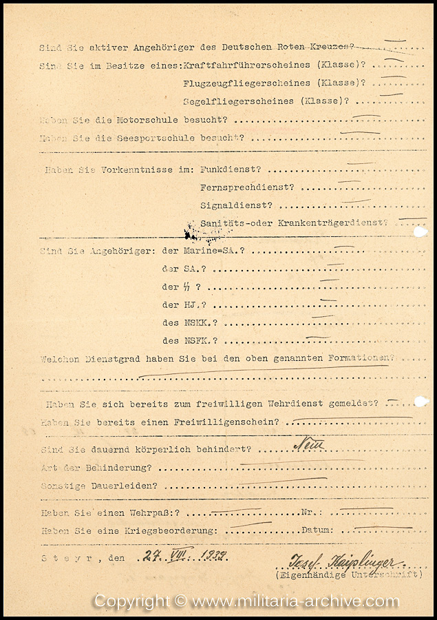 Zugwachtm.d.SchP.d.Res. Josef Kaiplinger, 12./SS-Pol.Rgt.26