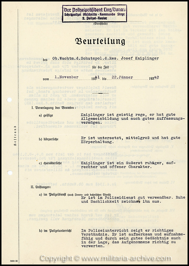 Zugwachtm.d.SchP.d.Res. Josef Kaiplinger, 12./SS-Pol.Rgt.26