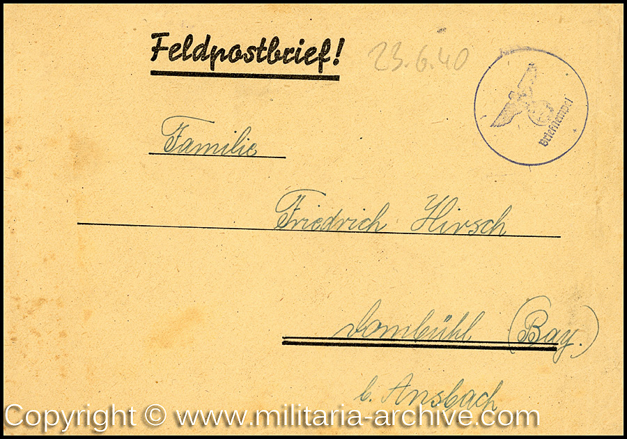 POL.-Wachtmeister Friedrich Hirsch 1940-1941 2.kp, Polizei-Bataillon 131