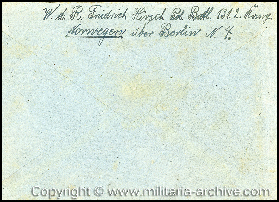 POL.-Wachtmeister Friedrich Hirsch 1940-1941 2.kp, Polizei-Bataillon 131