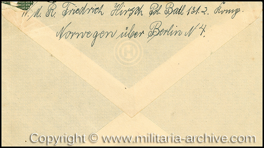 POL.-Wachtmeister Friedrich Hirsch 1940-1941 2.kp, Polizei-Bataillon 131