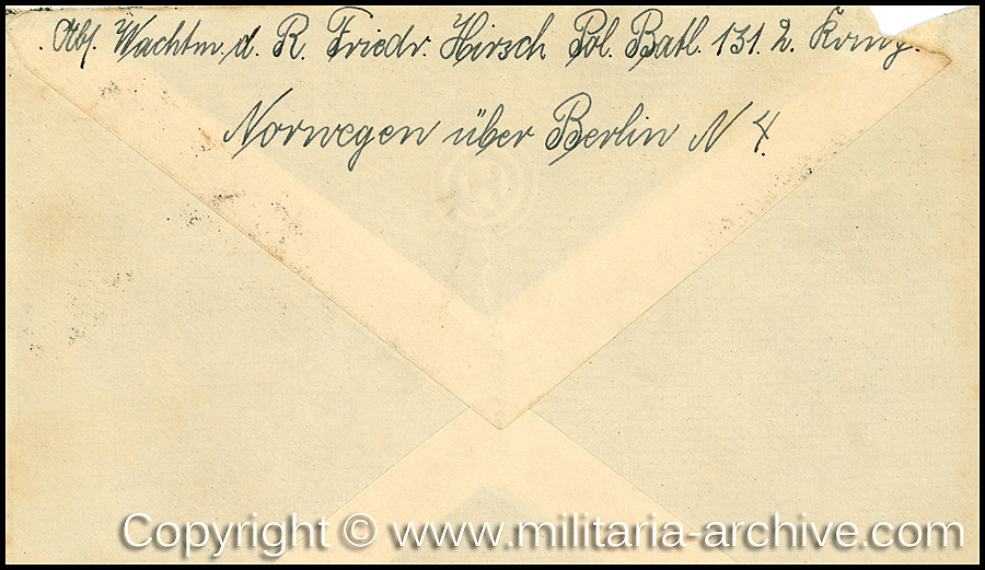 POL.-Wachtmeister Friedrich Hirsch 1940-1941 2.kp, Polizei-Bataillon 131