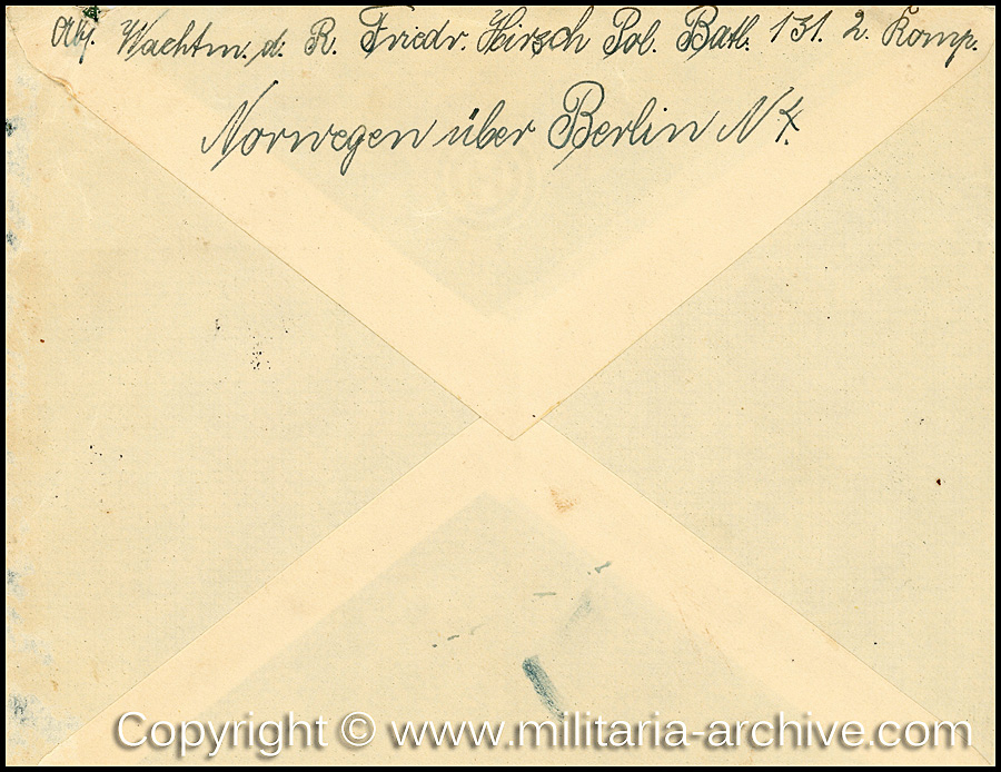 POL.-Wachtmeister Friedrich Hirsch 1940-1941 2.kp, Polizei-Bataillon 131