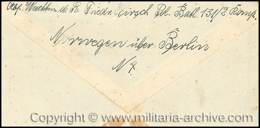 POL.-Wachtmeister Friedrich Hirsch 1940-1941 2.kp, Polizei-Bataillon 131