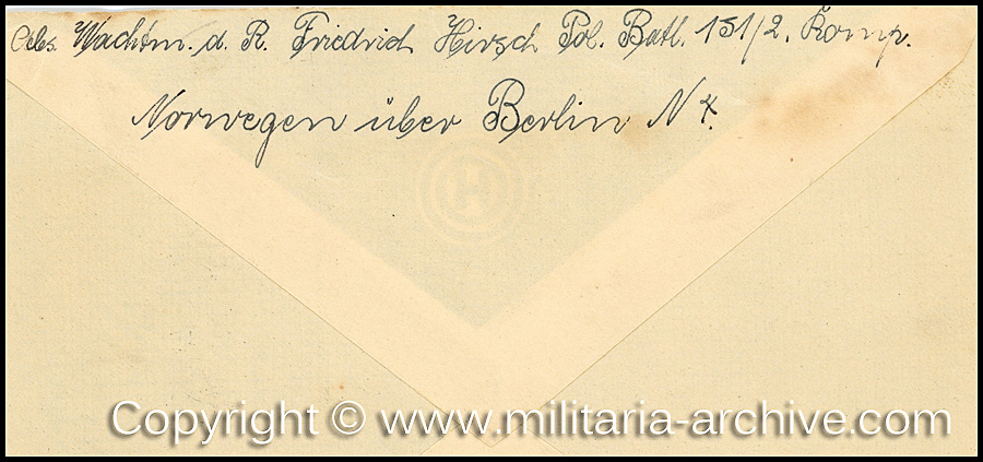 POL.-Wachtmeister Friedrich Hirsch 1940-1941 2.kp, Polizei-Bataillon 131