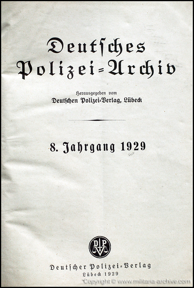Deutcshes Polizei-Archive 1929