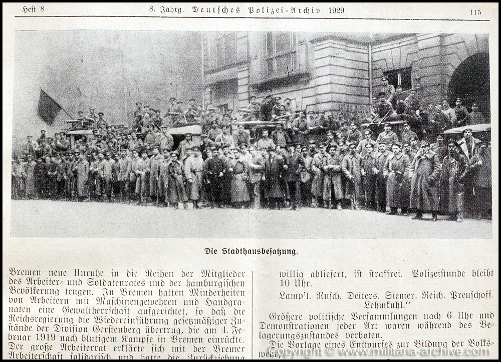 Deutsche Polizei Archiv 25th April 1929 